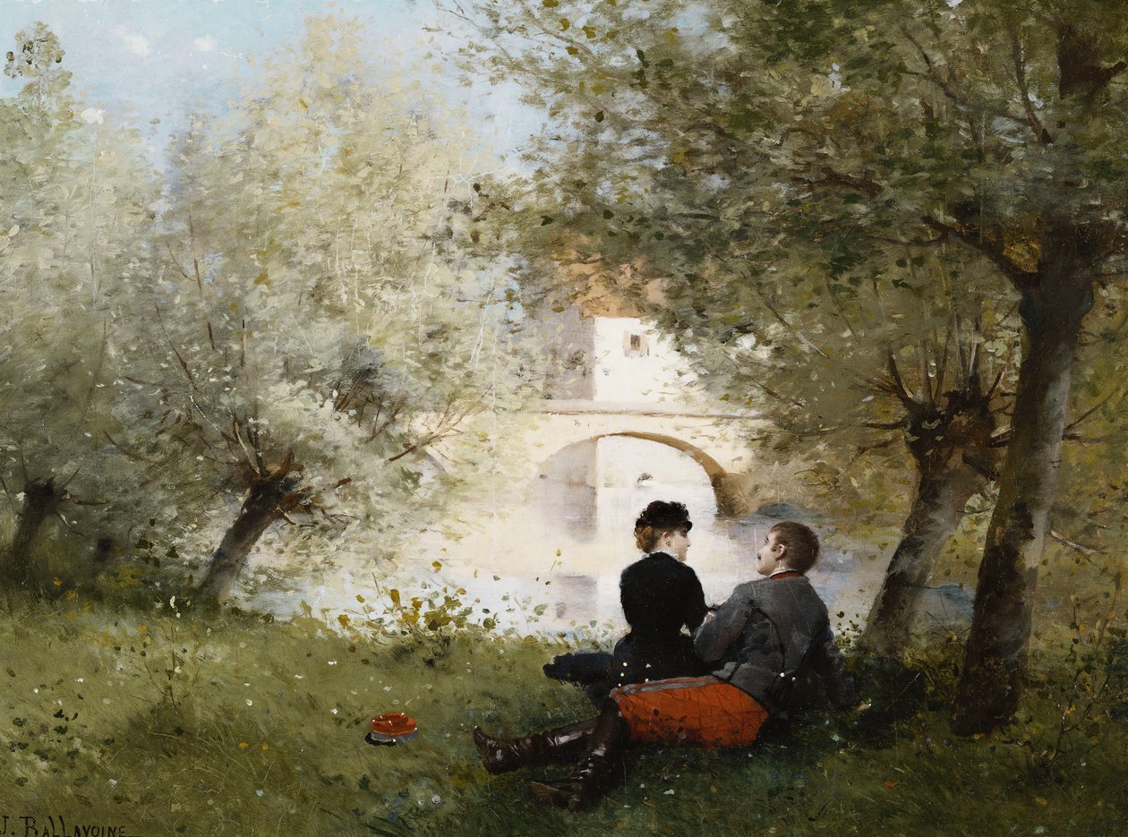 Wzdłuż rzeki; Wzdłuż rzeki, autorstwa Jules Frederic Ballavoine