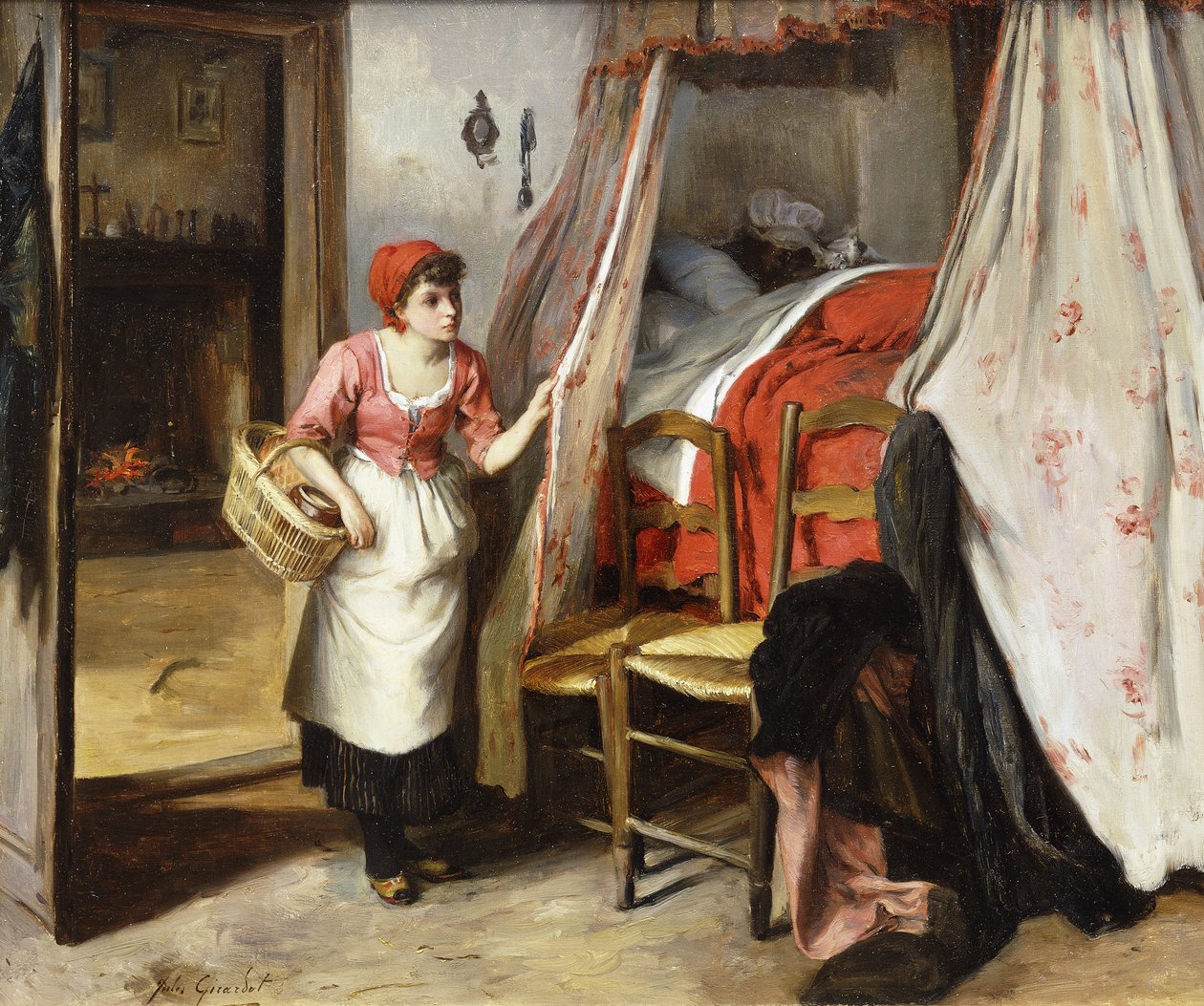 Czerwony Kapturek autorstwa Jules Girardet