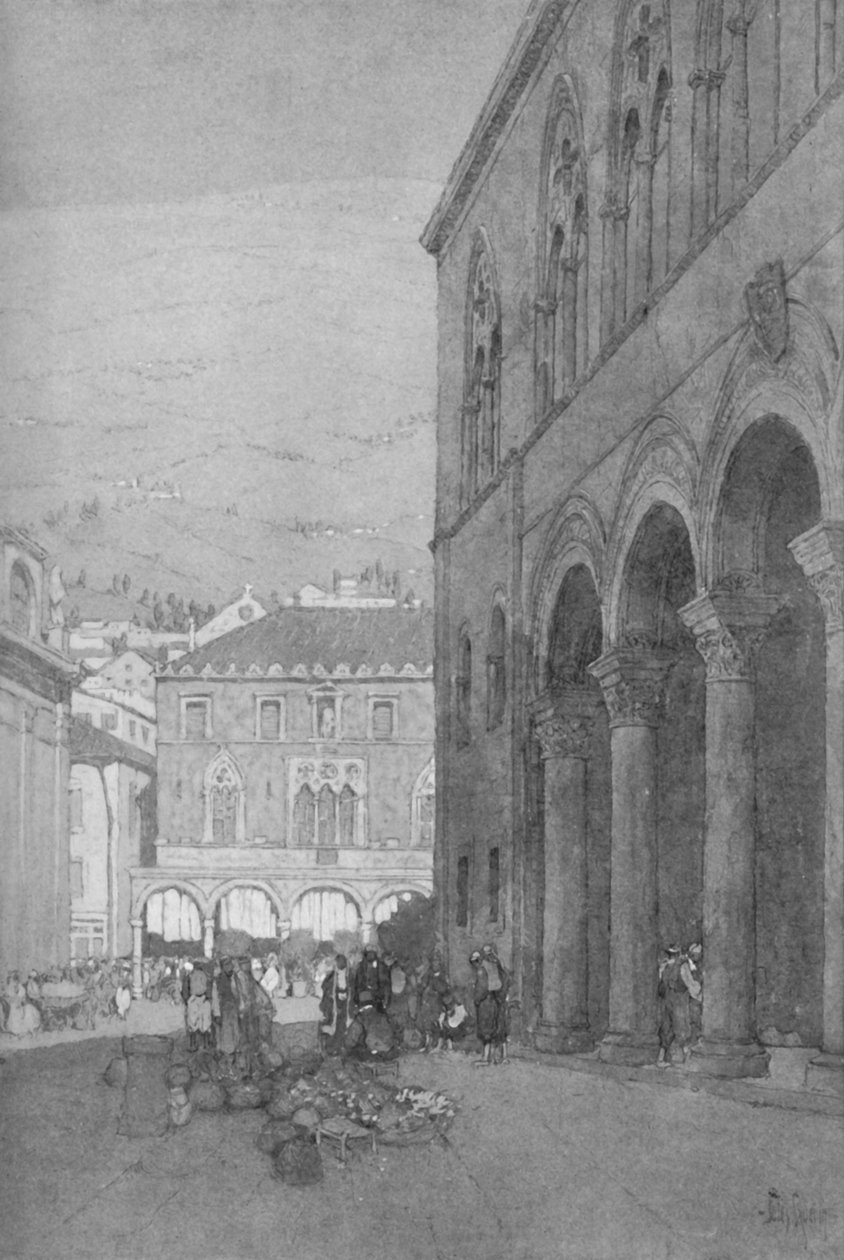 Pałac Rektorów i Plac Publiczny w Ragusie, 1913 autorstwa Jules Guerin