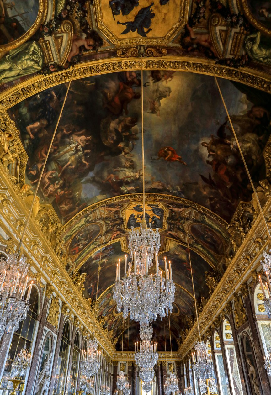 Sala Lustrzana Pałacu Wersalskiego (zdjęcie) autorstwa Jules Hardouin Mansart
