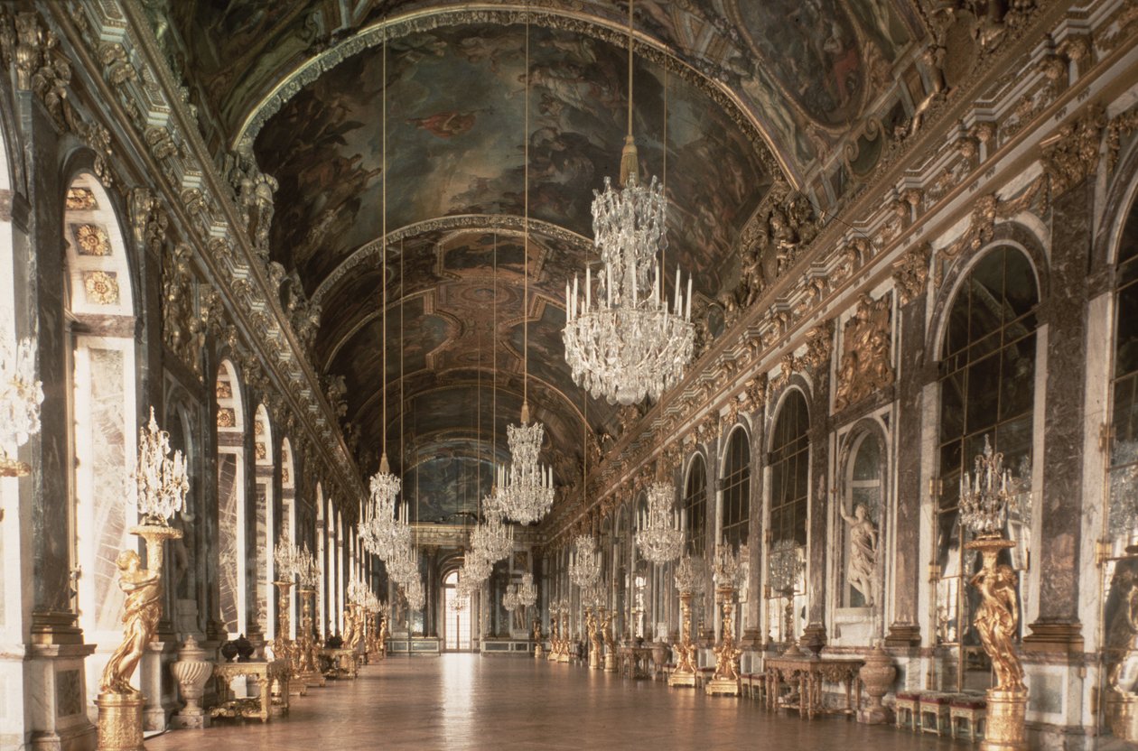 Galerie des Glaces (Sala Lustrzana) 1678-84 autorstwa Jules Hardouin Mansart