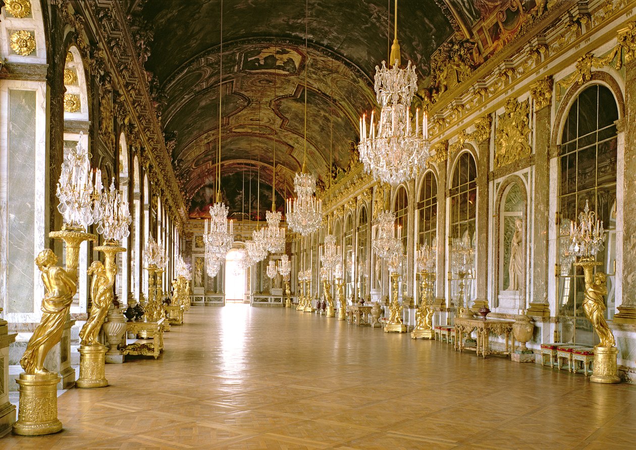 Galerie des Glaces (Sala Lustrzana) 1678 autorstwa Jules Hardouin Mansart