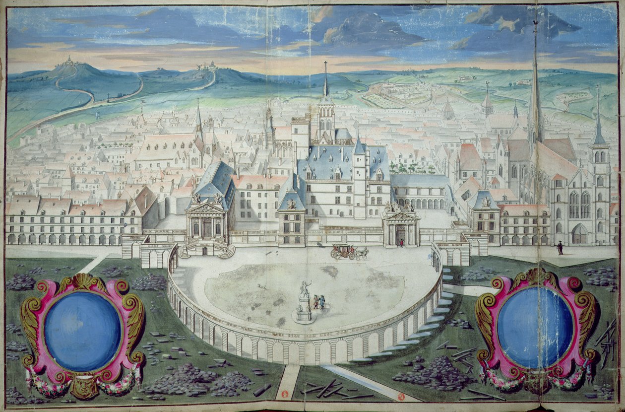 Pałac Książąt Burgundii w Dijon przed renowacją przez Mansart, 1698 autorstwa Jules Hardouin Mansart
