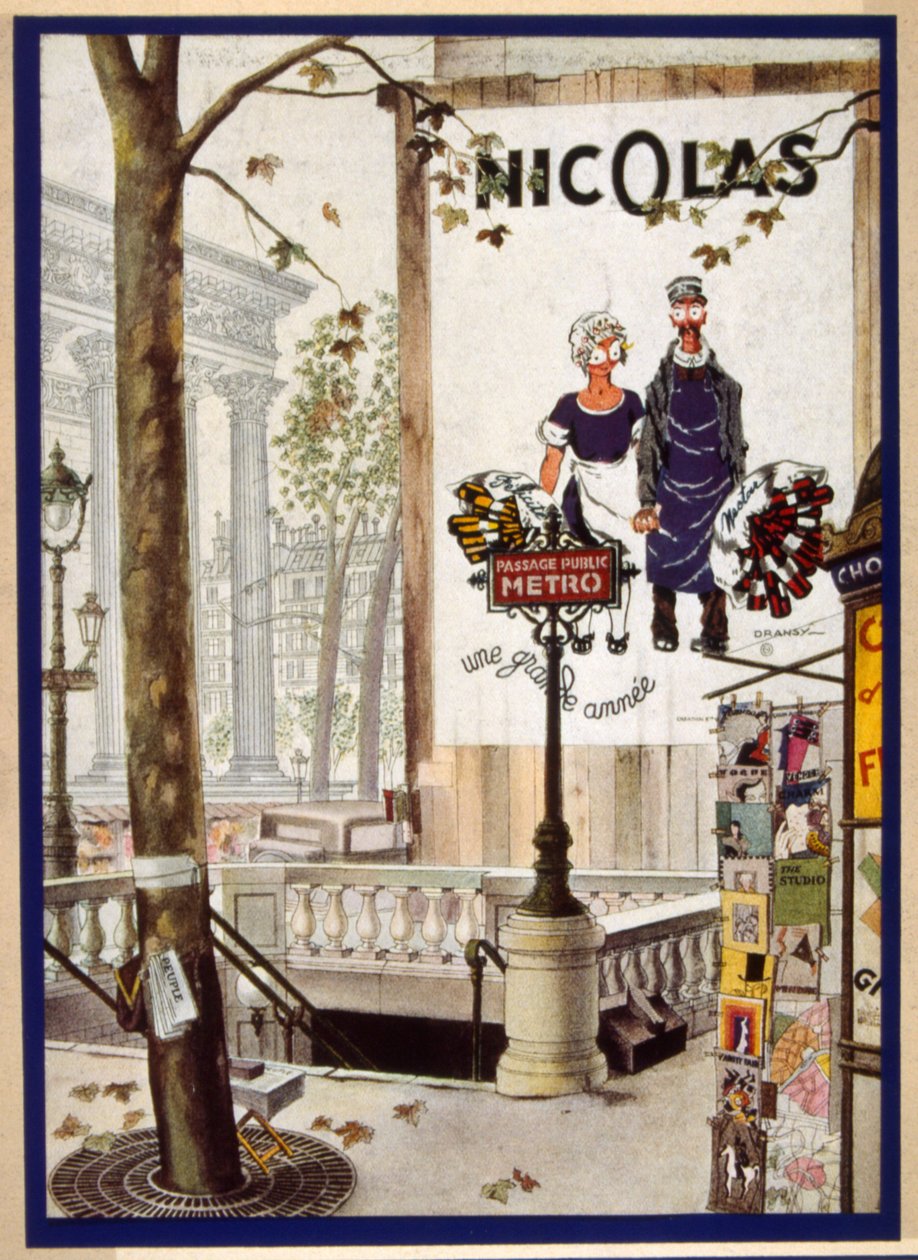Francuski plakat przedstawiający fikcyjnego dostawcę „Nektar” 1931 autorstwa Jules Isnard Dransy