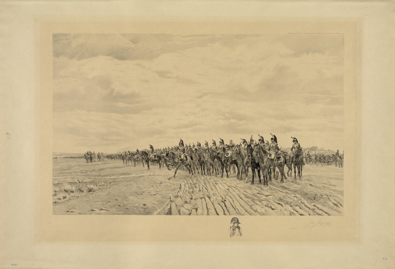 Napoleon Bonaparte w Austerlitz, 1894 autorstwa Jules Jacquet