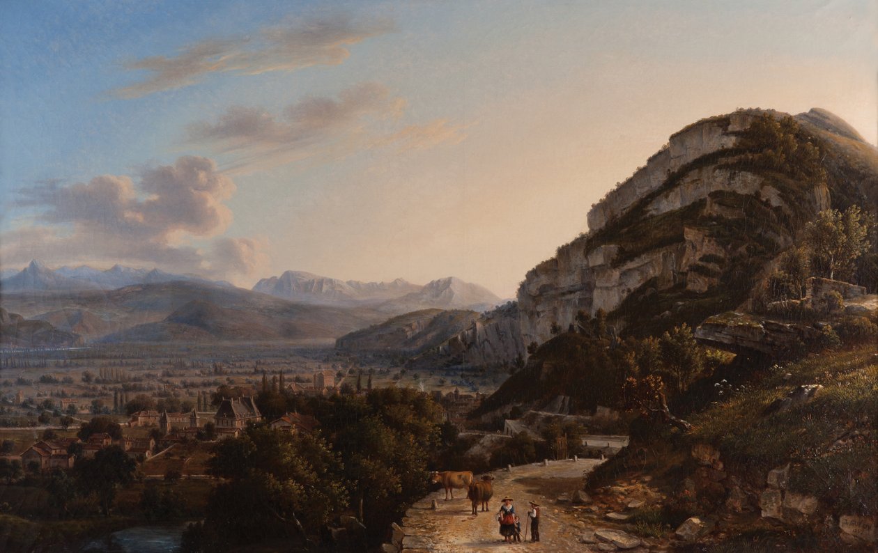Widok Sassenage 1857 (olej na płótnie) autorstwa Jules Jean Baptiste Guedy