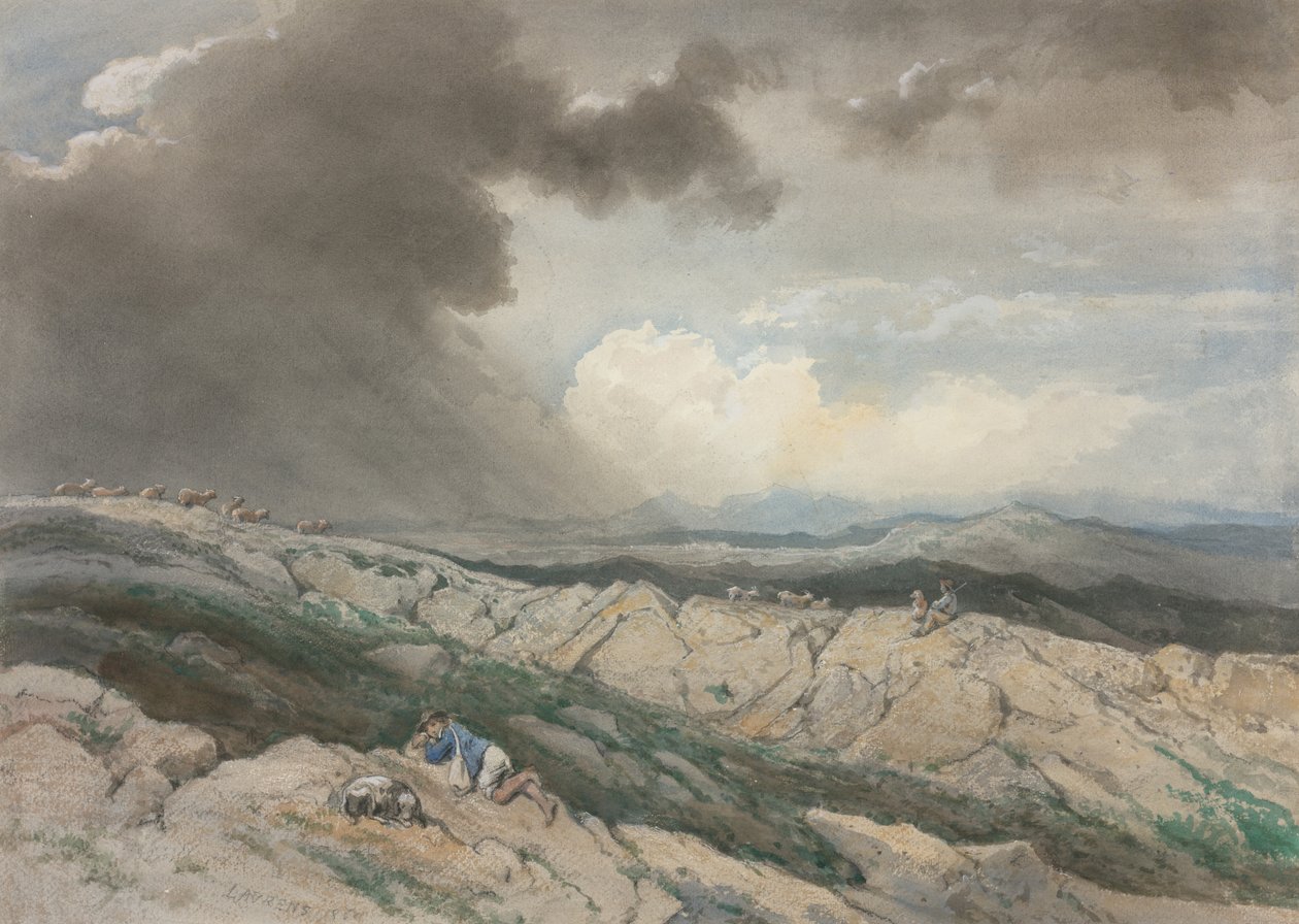 Pejzaż z pasterzami, ok. 1930 r. 1869. autorstwa Jules Joseph Augustin Laurens