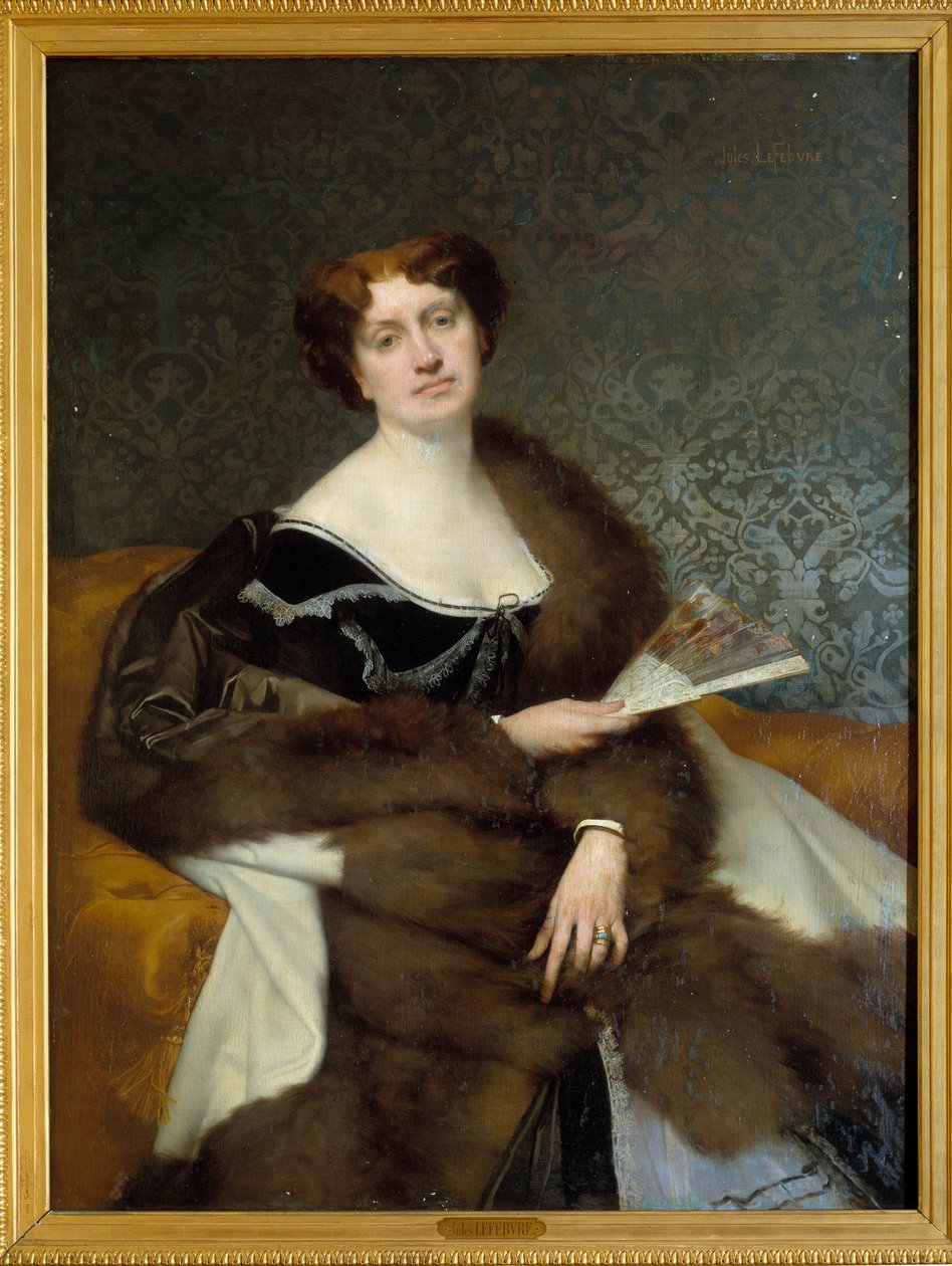 Portret Madame Alexandre Dumas Syn z domu Nadii Knorring Obraz Julesa Lefebvre
