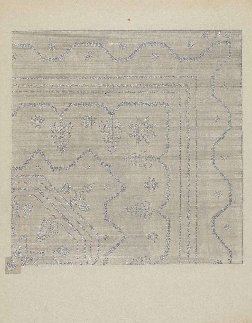 Tkana narzuta z knota świecowego, ok. 1900 r. 1936. autorstwa Jules Lefevere