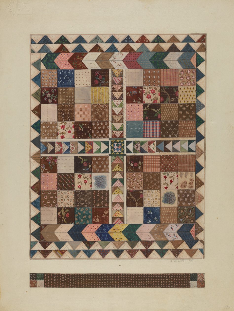Patchwork kołdra do łóżeczka autorstwa Jules Lefevere