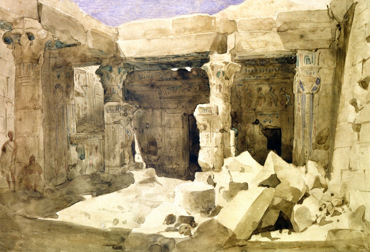 Piramidy i Sfinks, Giza, Egipt, XIX w. autorstwa Jules Lemaitre