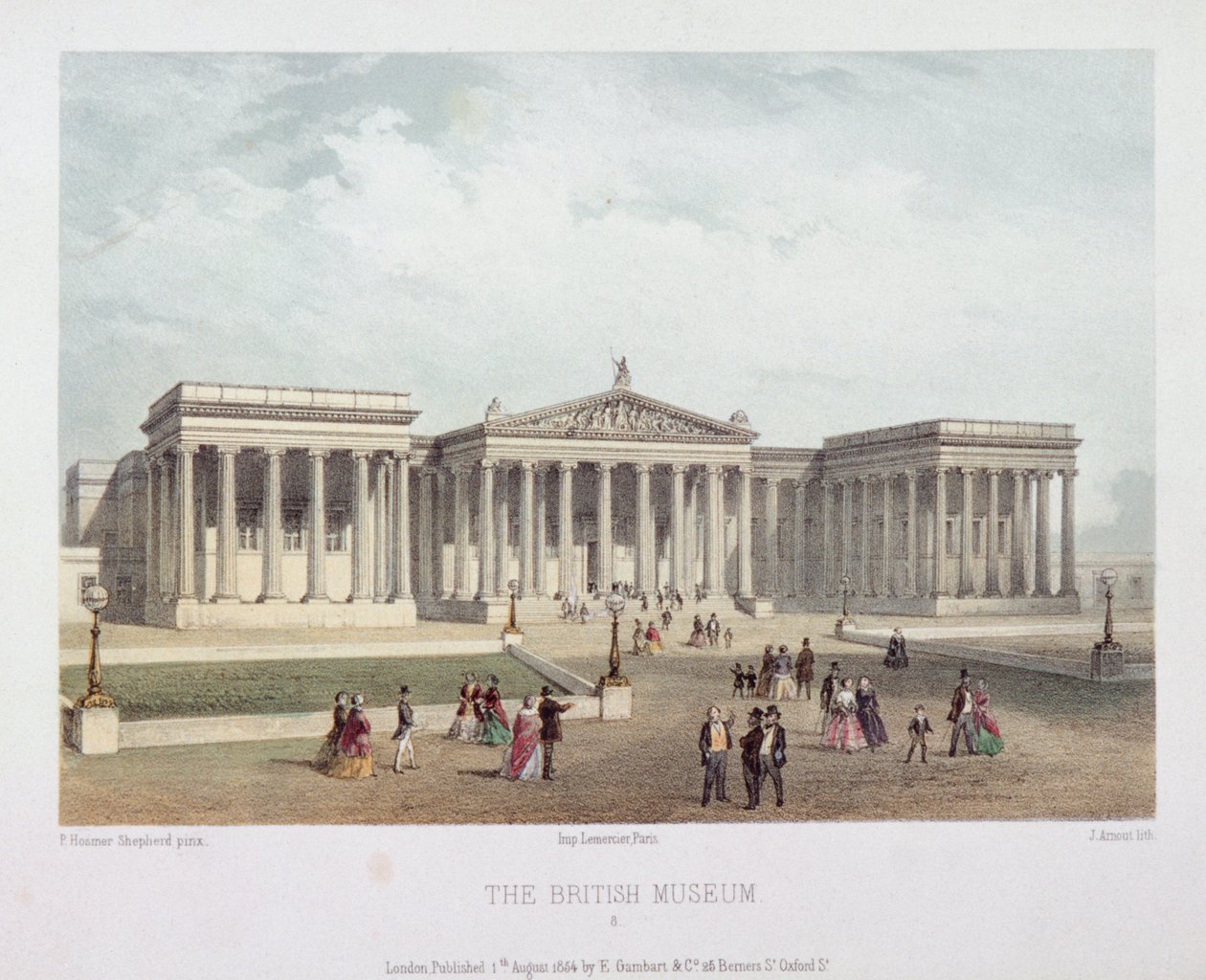 Muzeum Brytyjskie, Holborn, Londyn, 1854 autorstwa Jules Louis Arnout