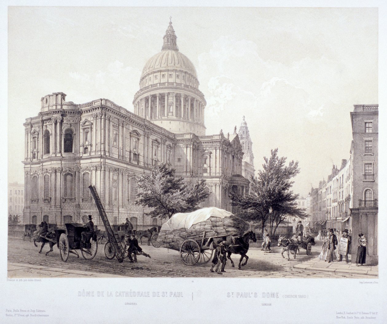 Katedra św. Pawła, Londyn, ok. 1855 r. autorstwa Jules Louis Arnout