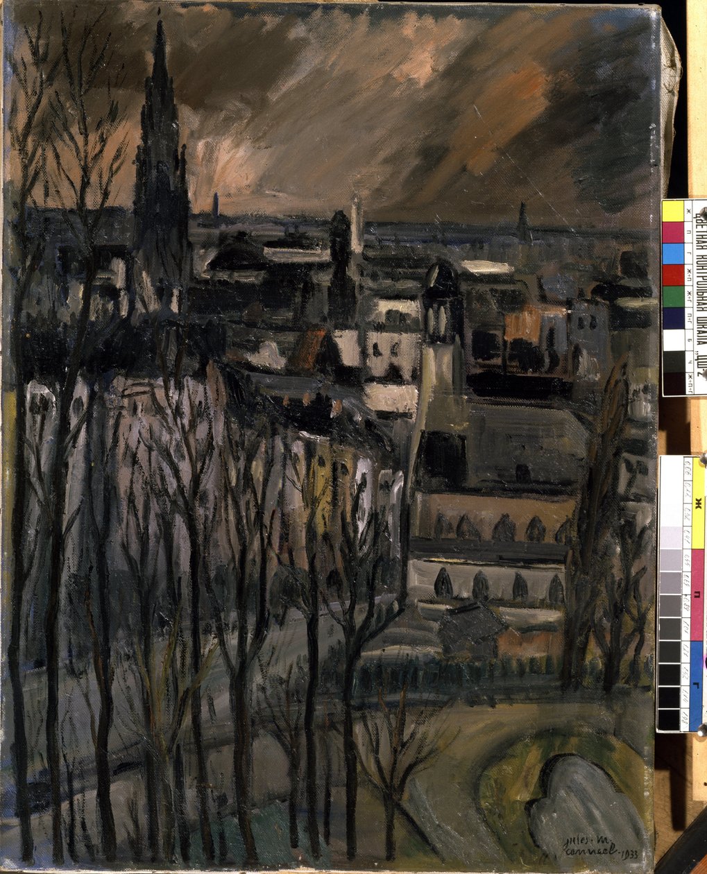 Ulica Montagne de la Cour (w Brukseli) autorstwa Jules Marie Canneel