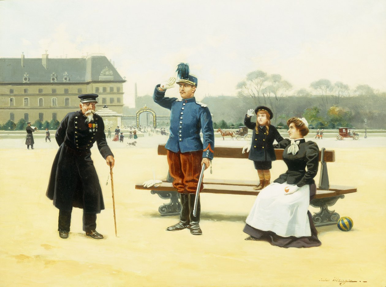 Salute (olej na płótnie) autorstwa Jules Monge