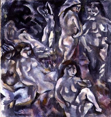 Osiem kobiet nago autorstwa Jules Pascin