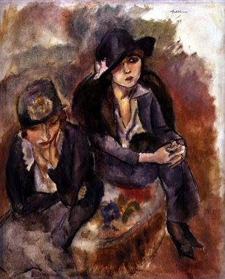 Hermine David i jej przyjaciółka autorstwa Jules Pascin