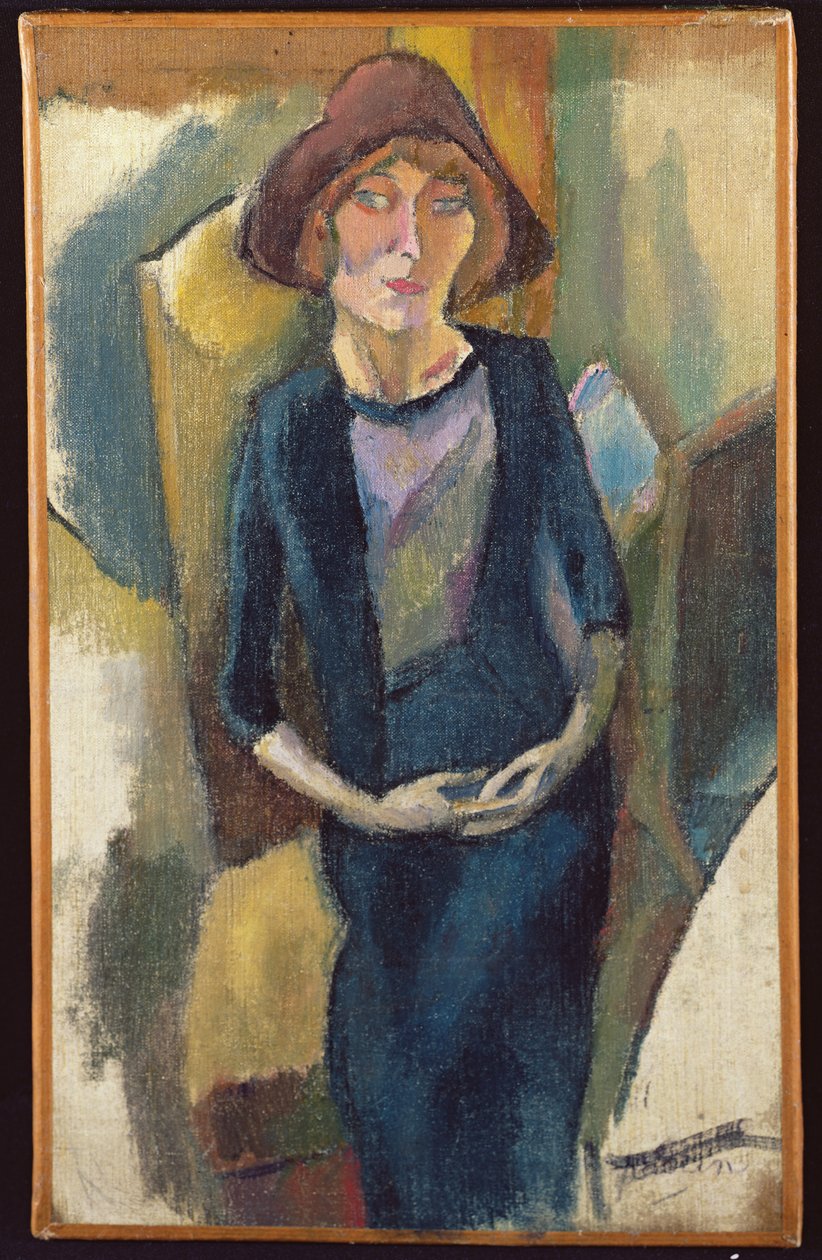 Hermine David w kolorze niebieskim, 1916 autorstwa Jules Pascin