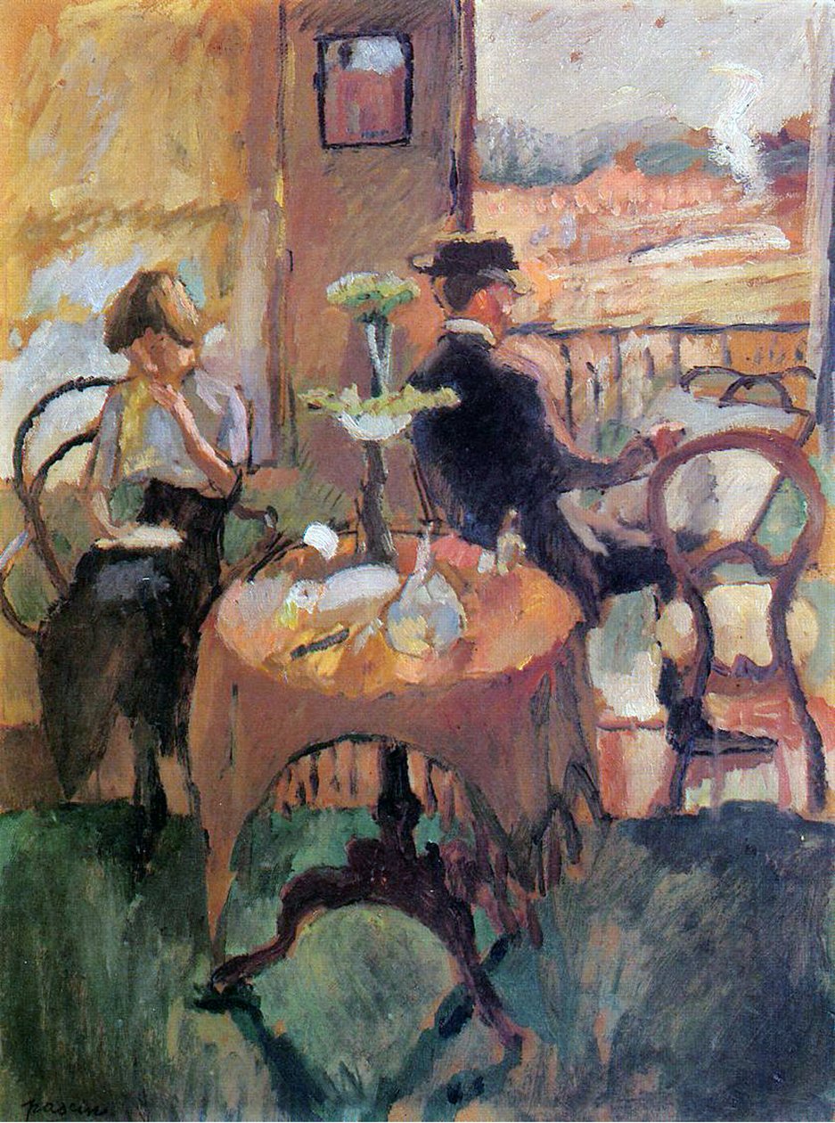Wnętrze, ok.1910 autorstwa Jules Pascin