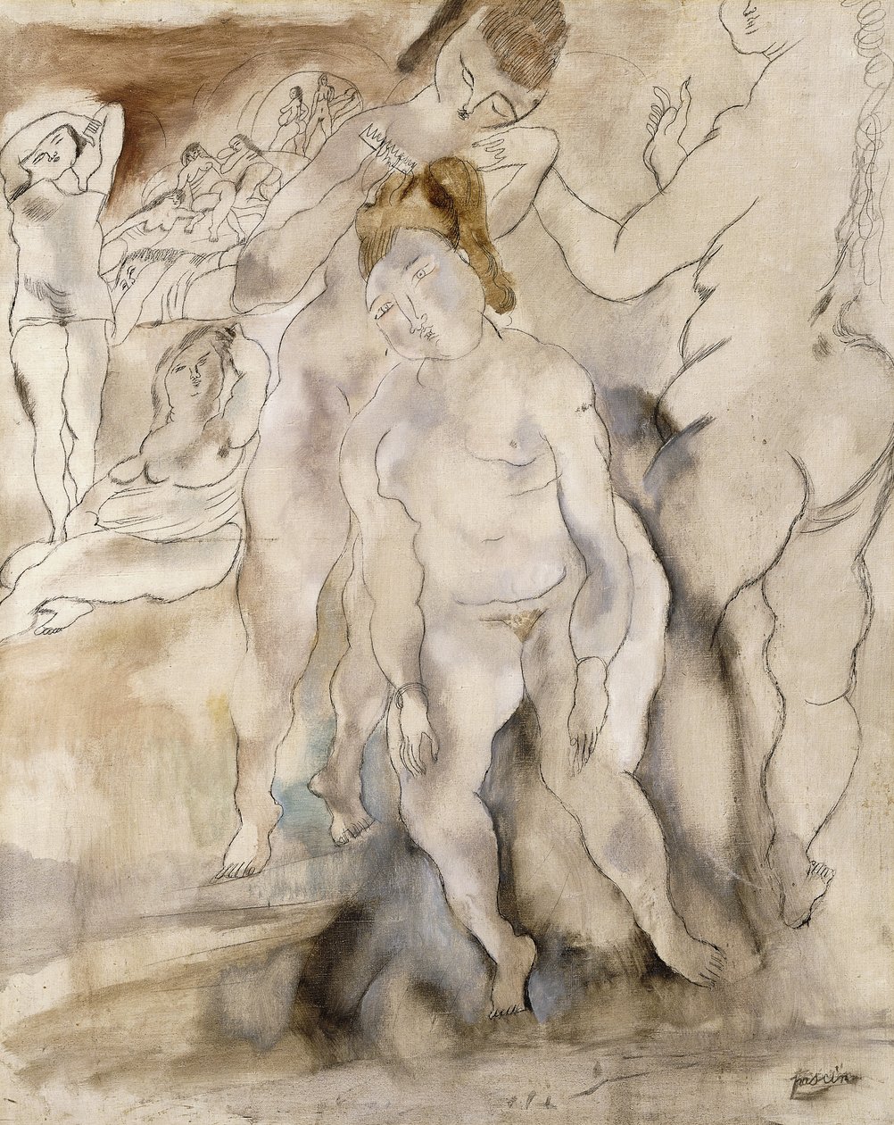 Fryzjer, 1924 autorstwa Jules Pascin