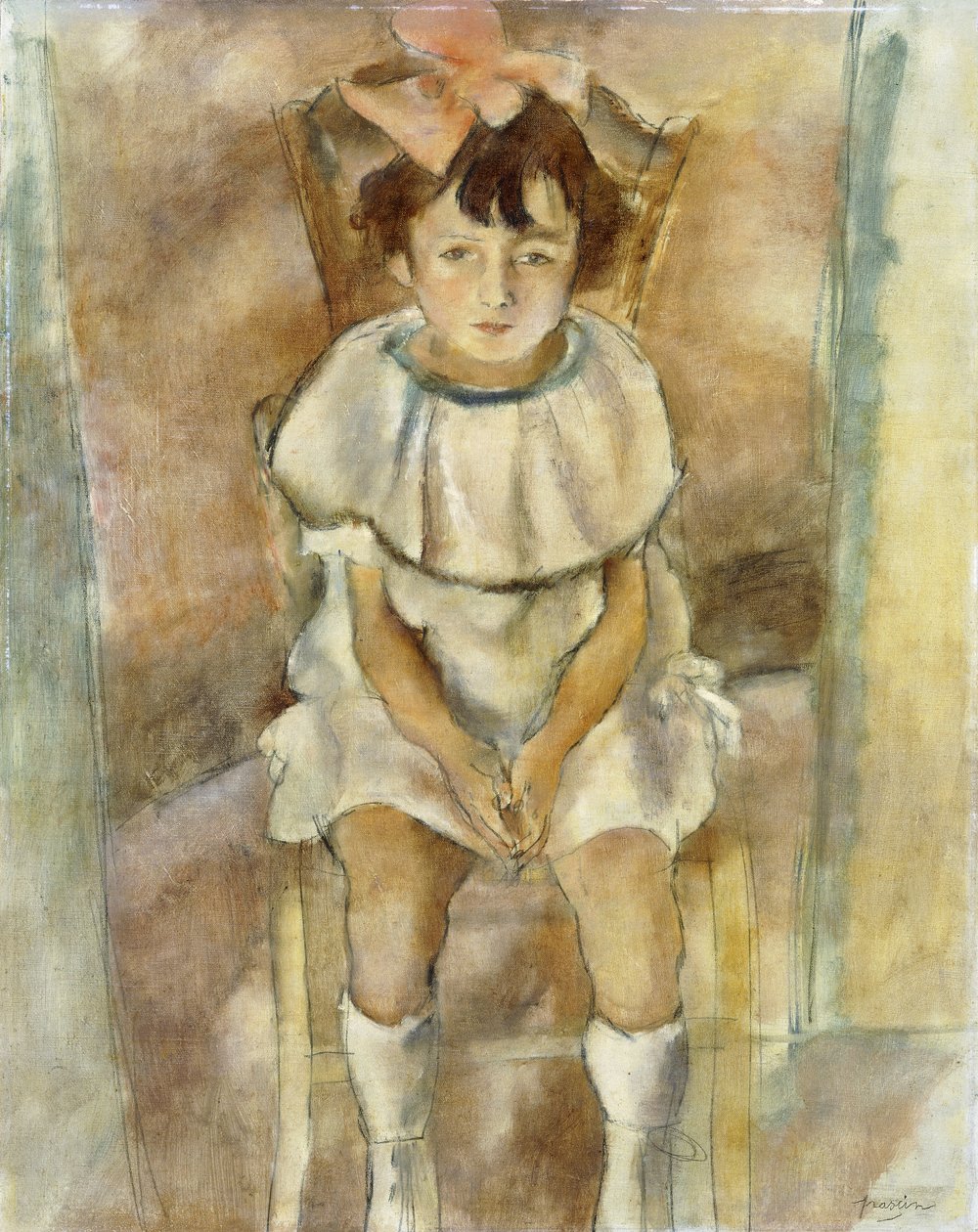Mała dziewczynka w różu, 1926 autorstwa Jules Pascin