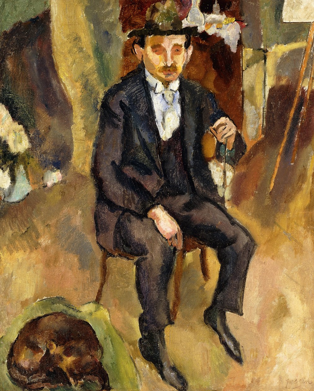 Człowiek i pies autorstwa Jules Pascin