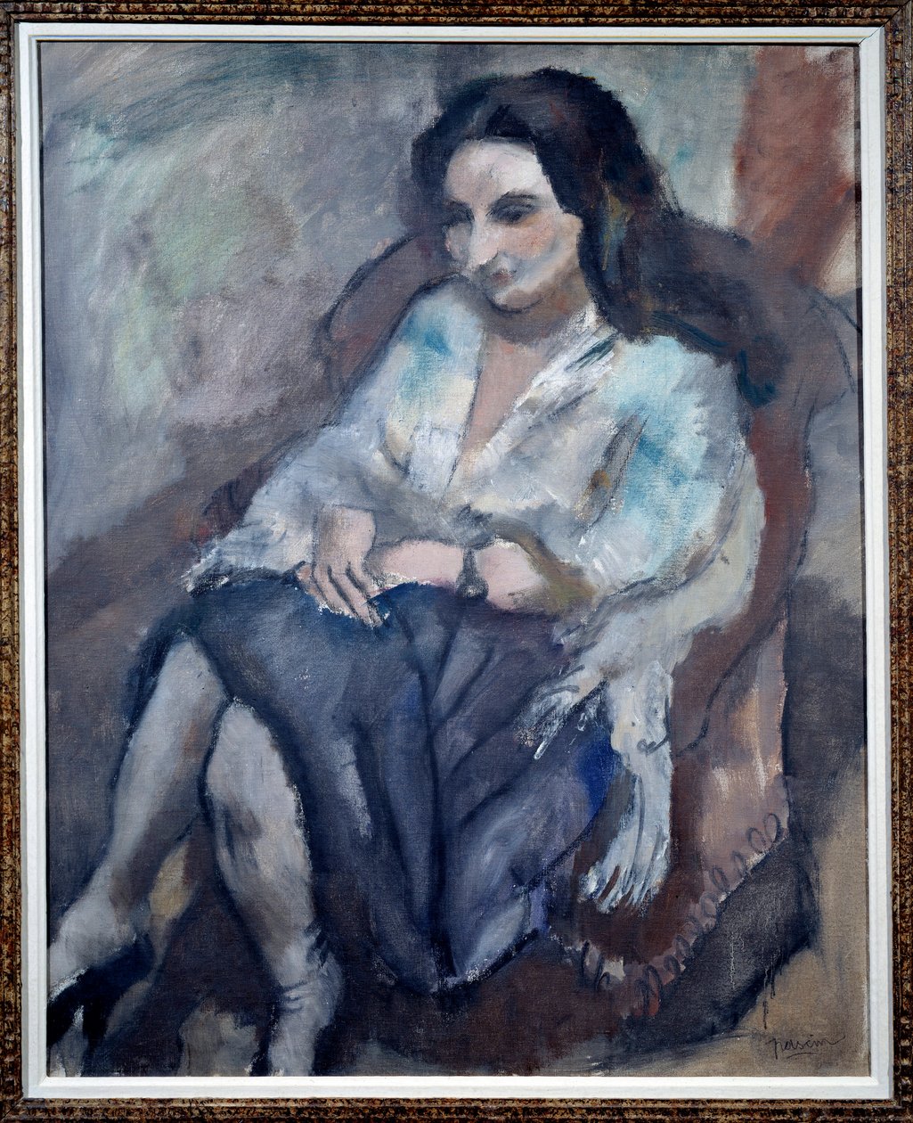 Portret Andree. Portret siedzącej kobiety. Obraz Julesa Pascina (1885-1930) autorstwa Jules Pascin