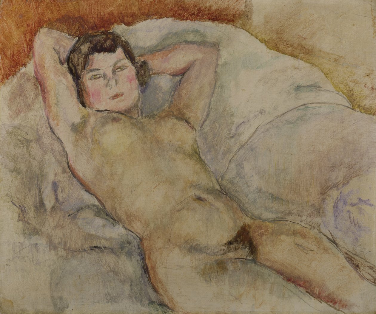 Leżący akt, ok. 1909 autorstwa Jules Pascin