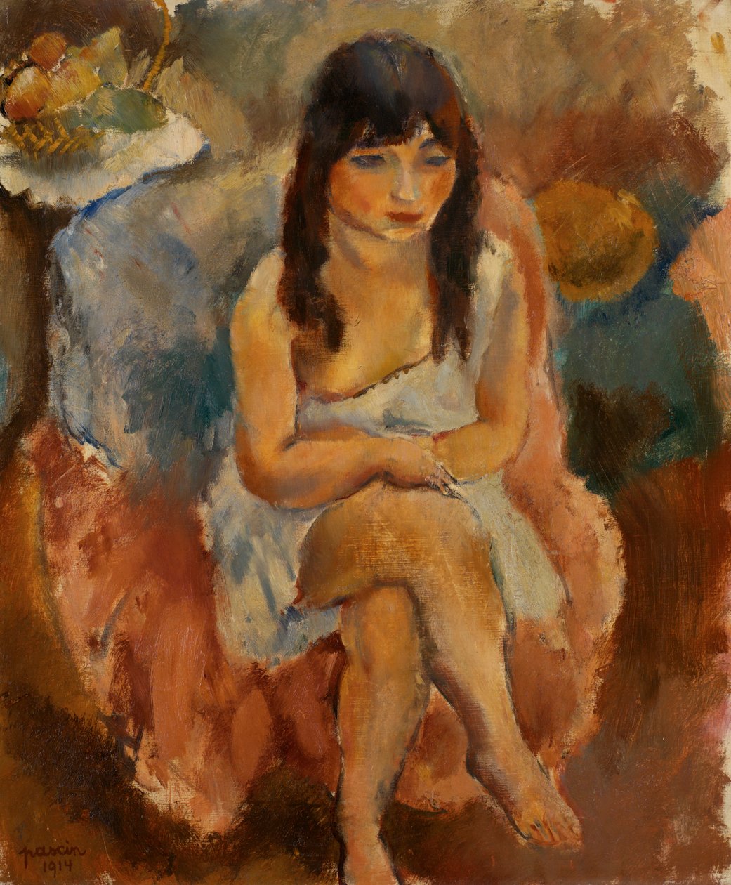 Siedząca postać autorstwa Jules Pascin
