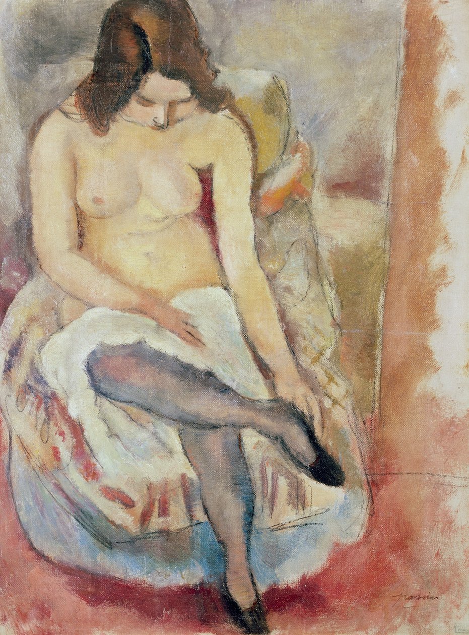 Siedząca kobieta autorstwa Jules Pascin