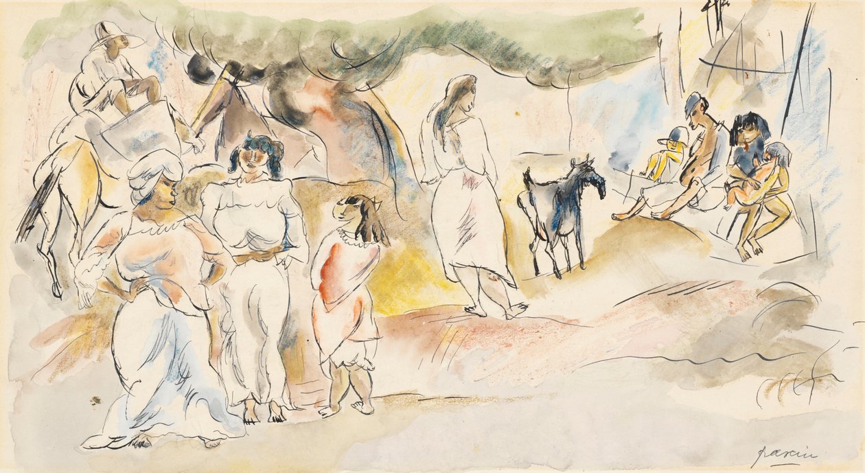 Figury Południowe i Koza autorstwa Jules Pascin