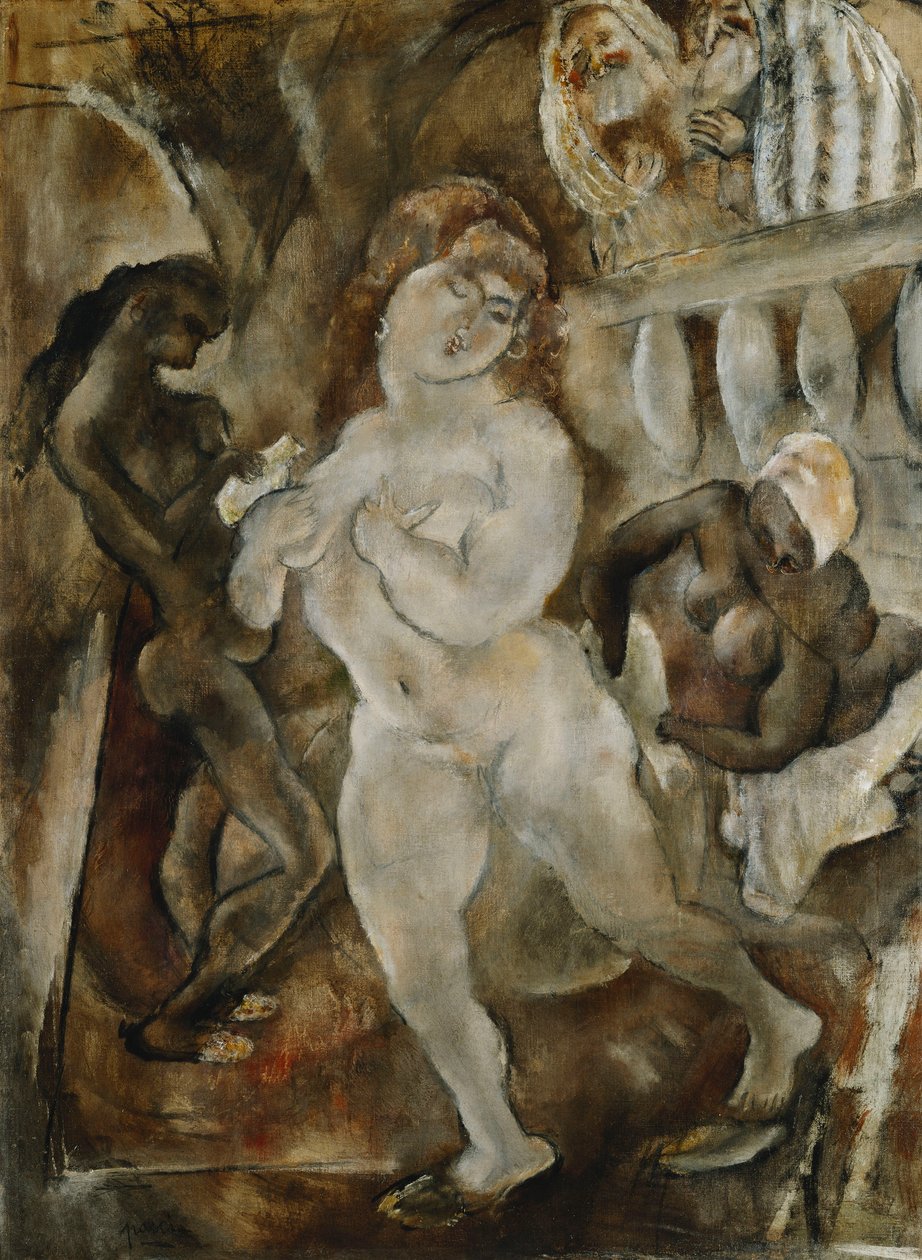 Zuzanna i Starsi; Susannah i starsi, ok. 1921 autorstwa Jules Pascin