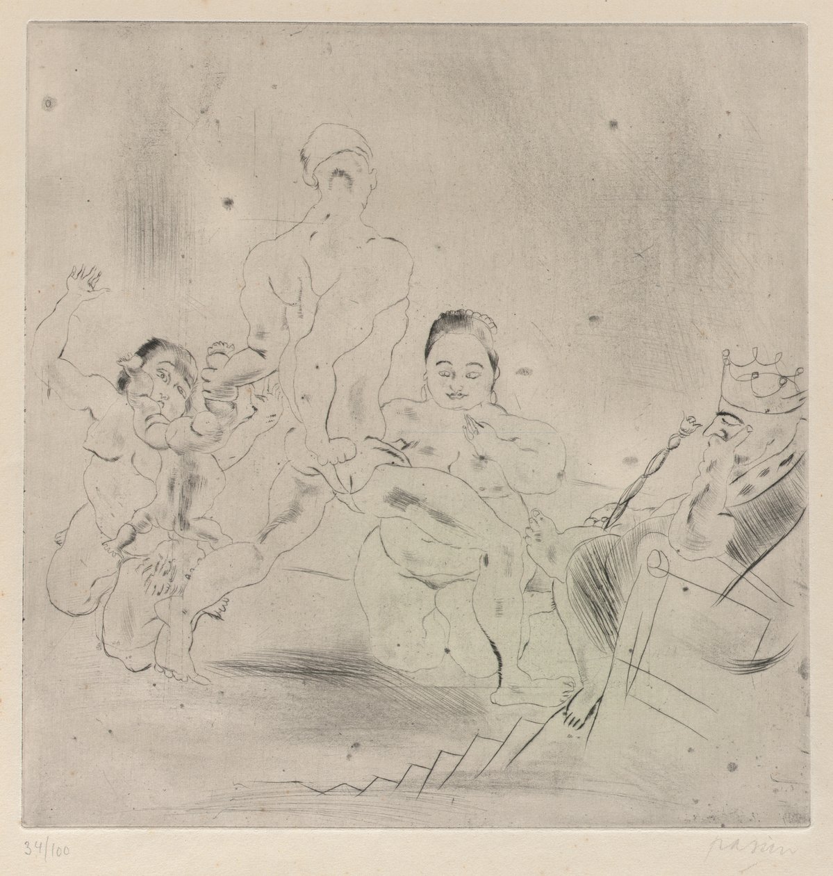 Wyrok Salomona autorstwa Jules Pascin