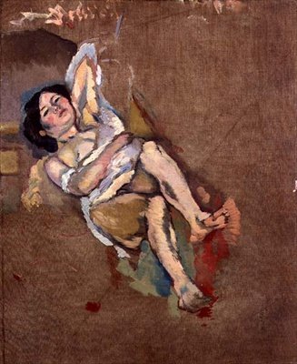 Kobieta z limuzyny, ok. 1908 (olej na płótnie) autorstwa Jules Pascin