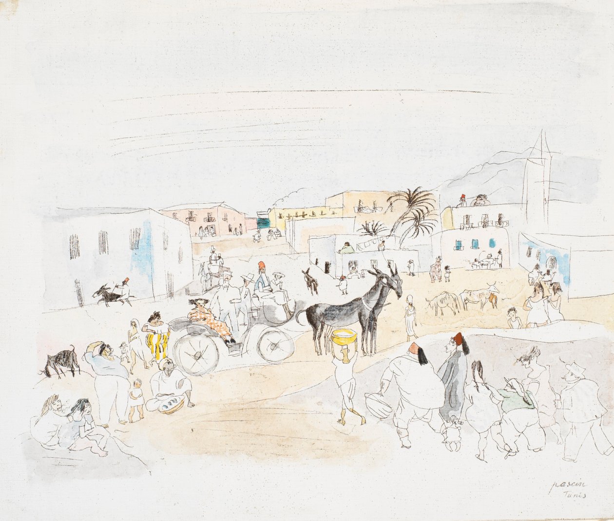 Tunis (wc na papierze) autorstwa Jules Pascin