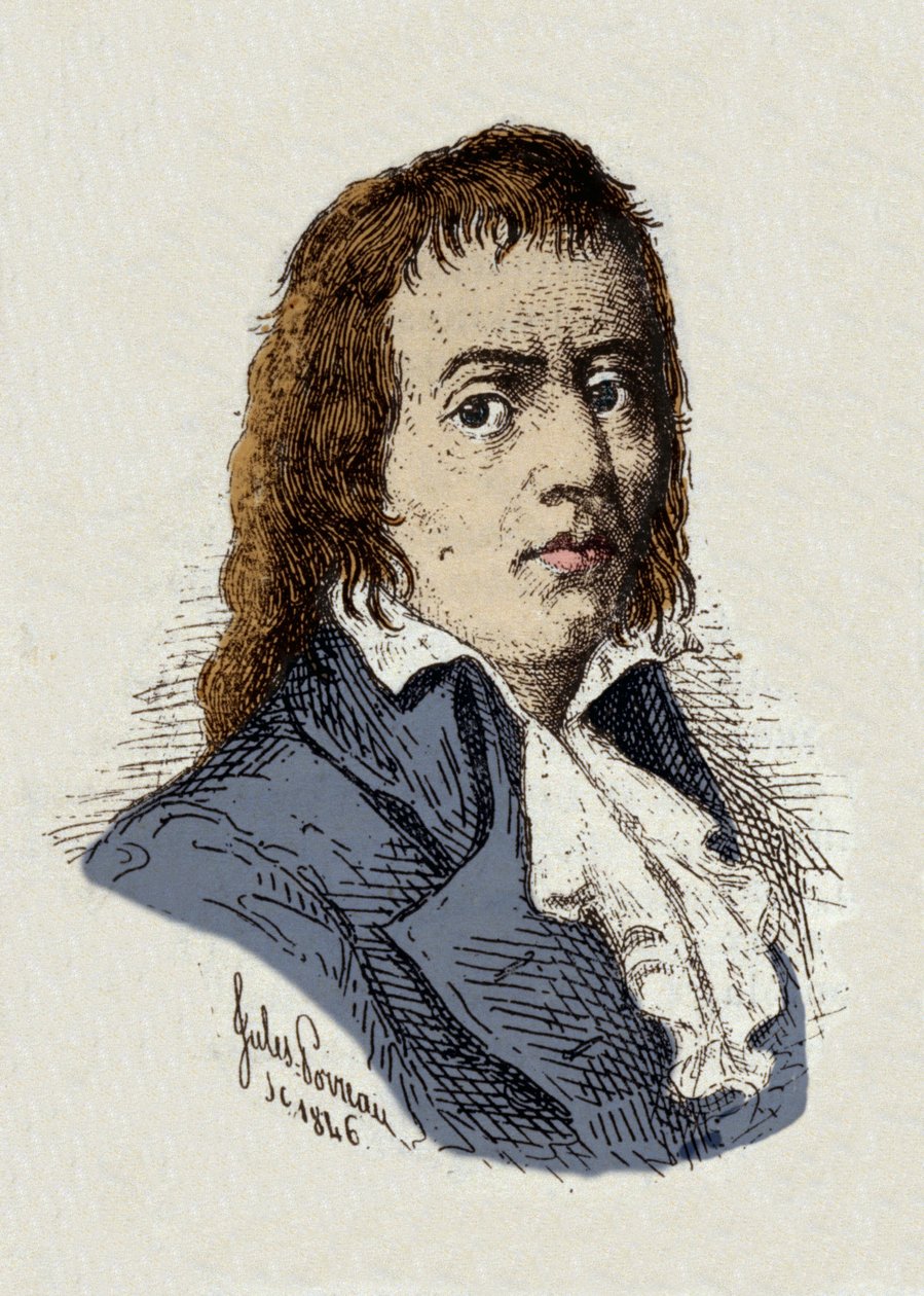 Rewolucja Francuska: „Portret Francois Babeufa dit Gracchus (1760-1797) Rewolucjonista” rysunek Julesa Porreau autorstwa Jules Porreau