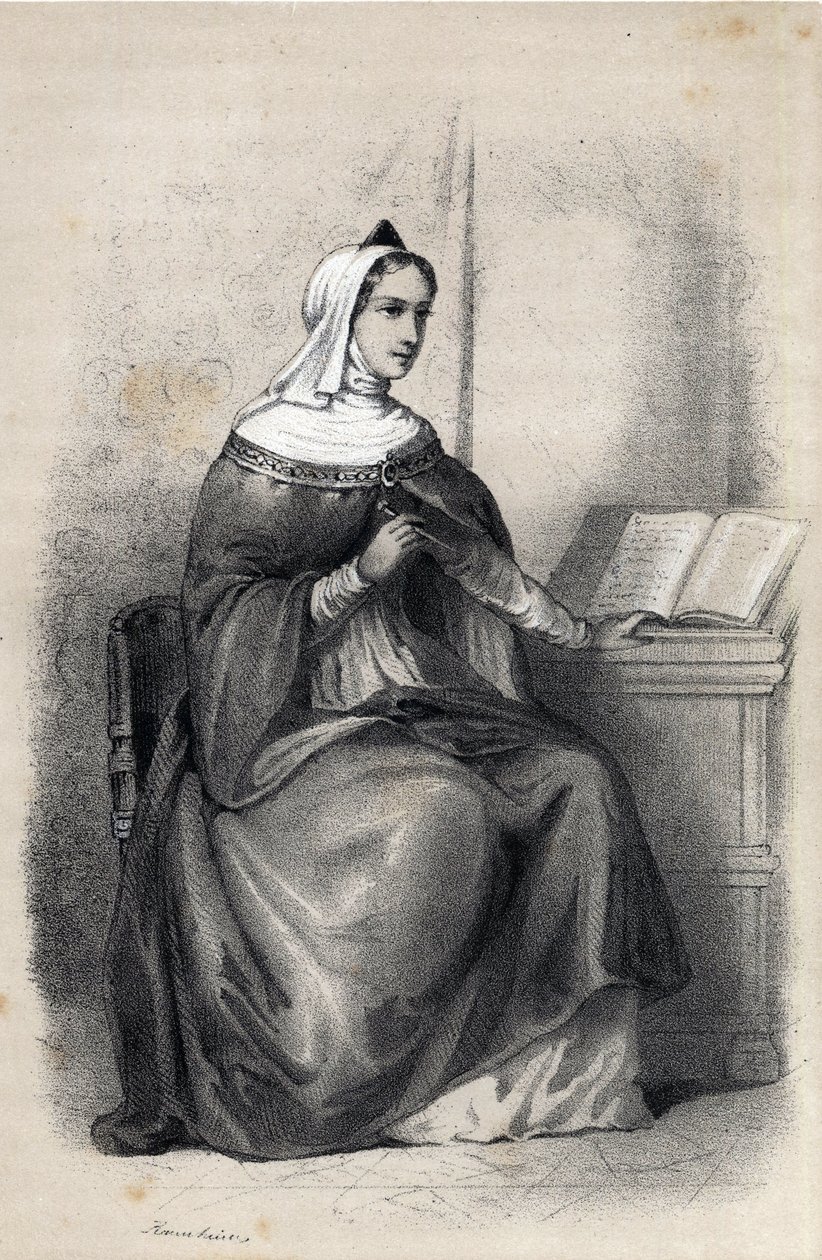 Anna Komnena (1083-1153), córka cesarza bizantyjskiego Aleksego I Komneny autorstwa Jules and Raunheim Hermann David