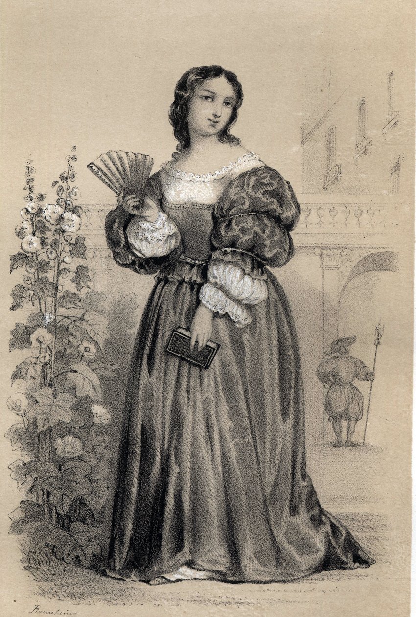 Vittoria (Victoria) Colonna (1490 - 1547), markiza Pescaire (Pescara) Włoszka literacka z początku XVI wieku, autorstwa Jules and Raunheim Hermann David