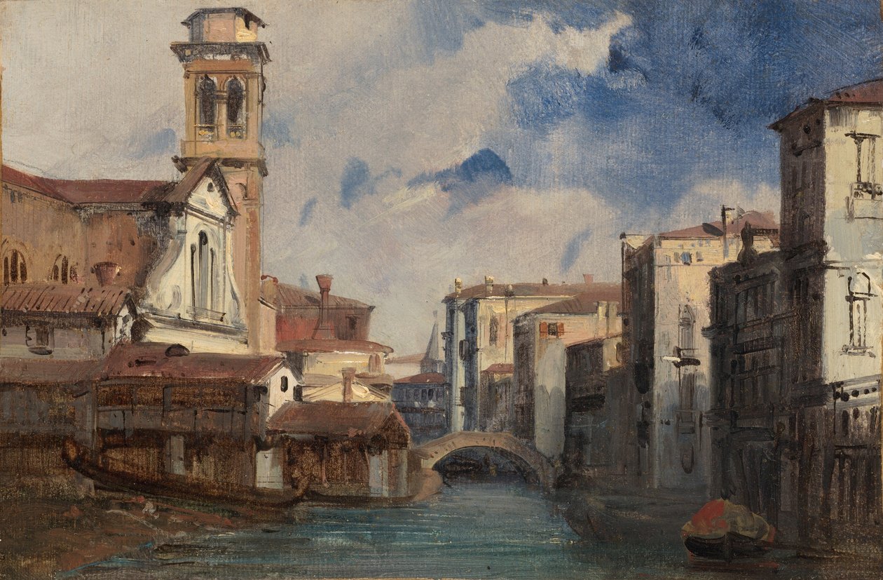 Kościół San Trovaso, Wenecja, ok. 1930 r. 1830. autorstwa Jules Romain Joyant