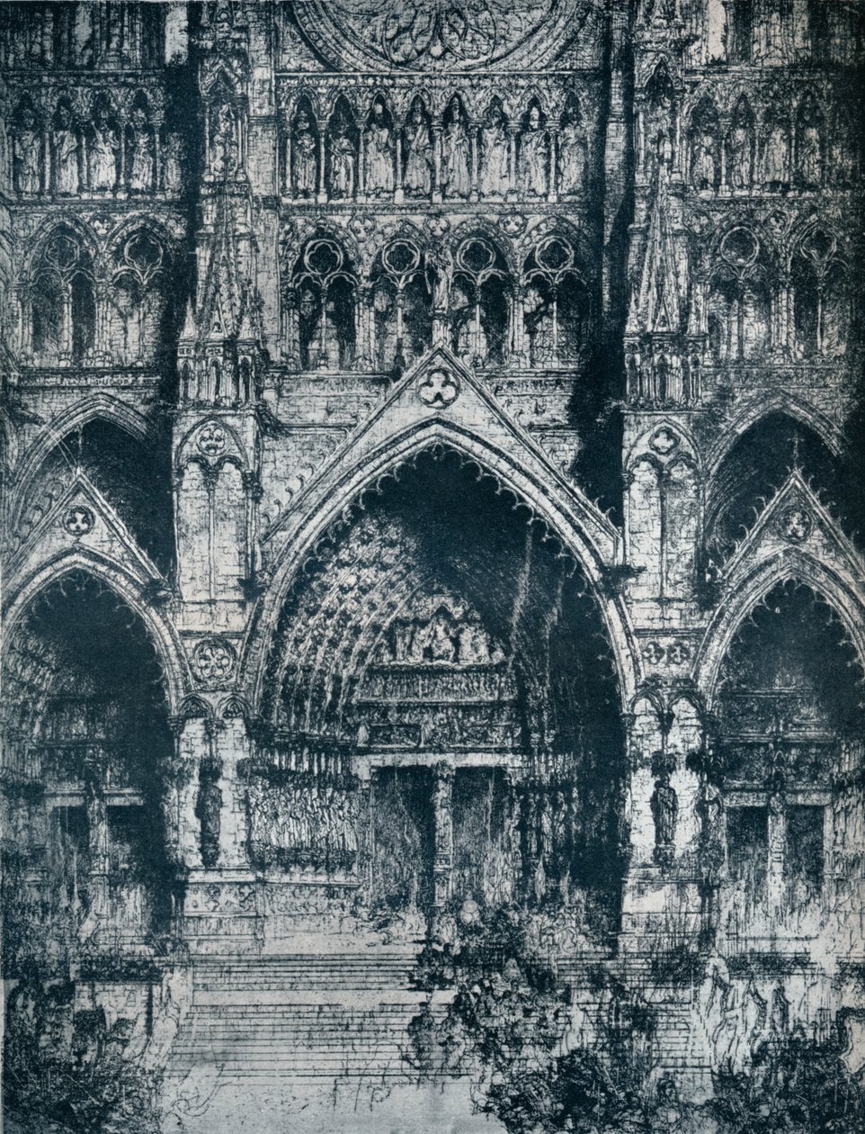 La Cathedrale dAmiens, XX wiek autorstwa Jules de Bruycker
