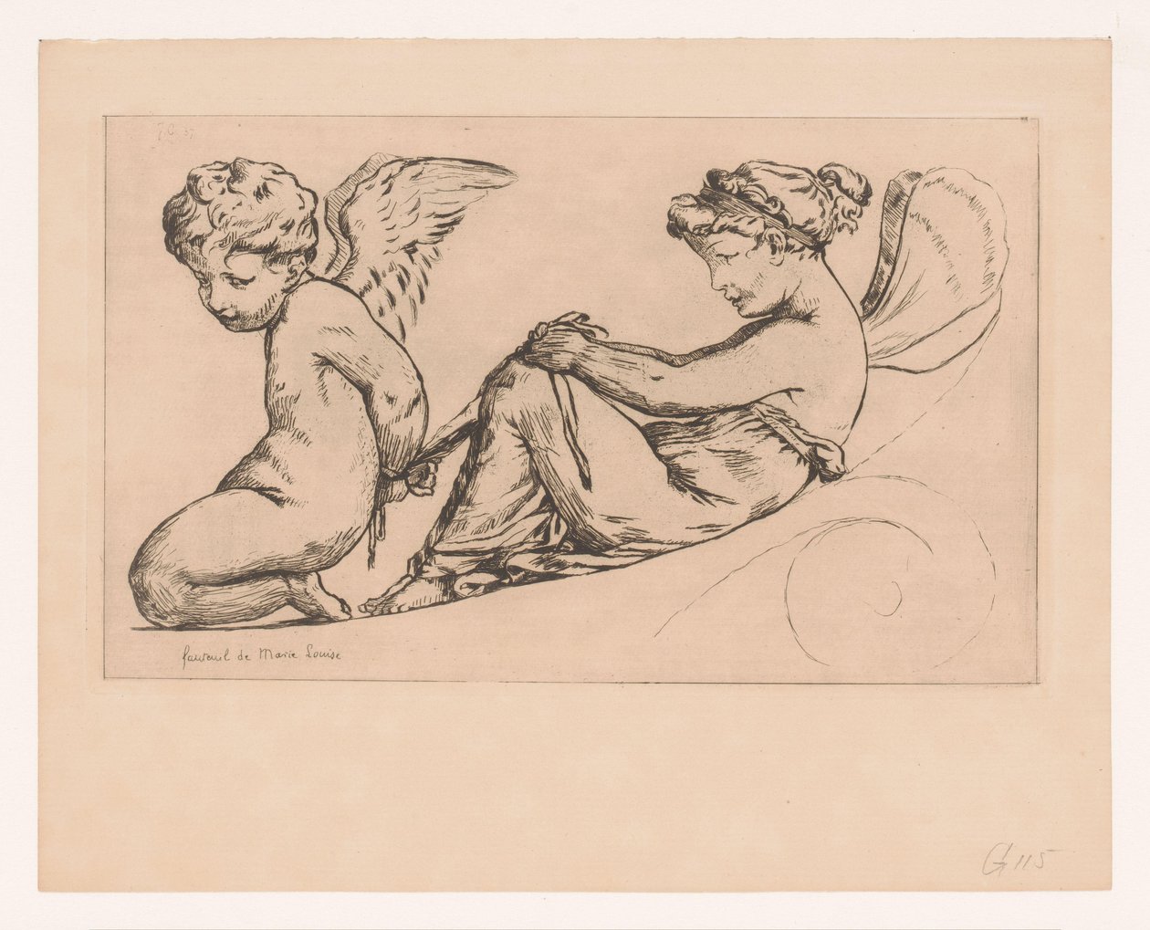 Psyche ketent amor autorstwa Jules de Goncourt