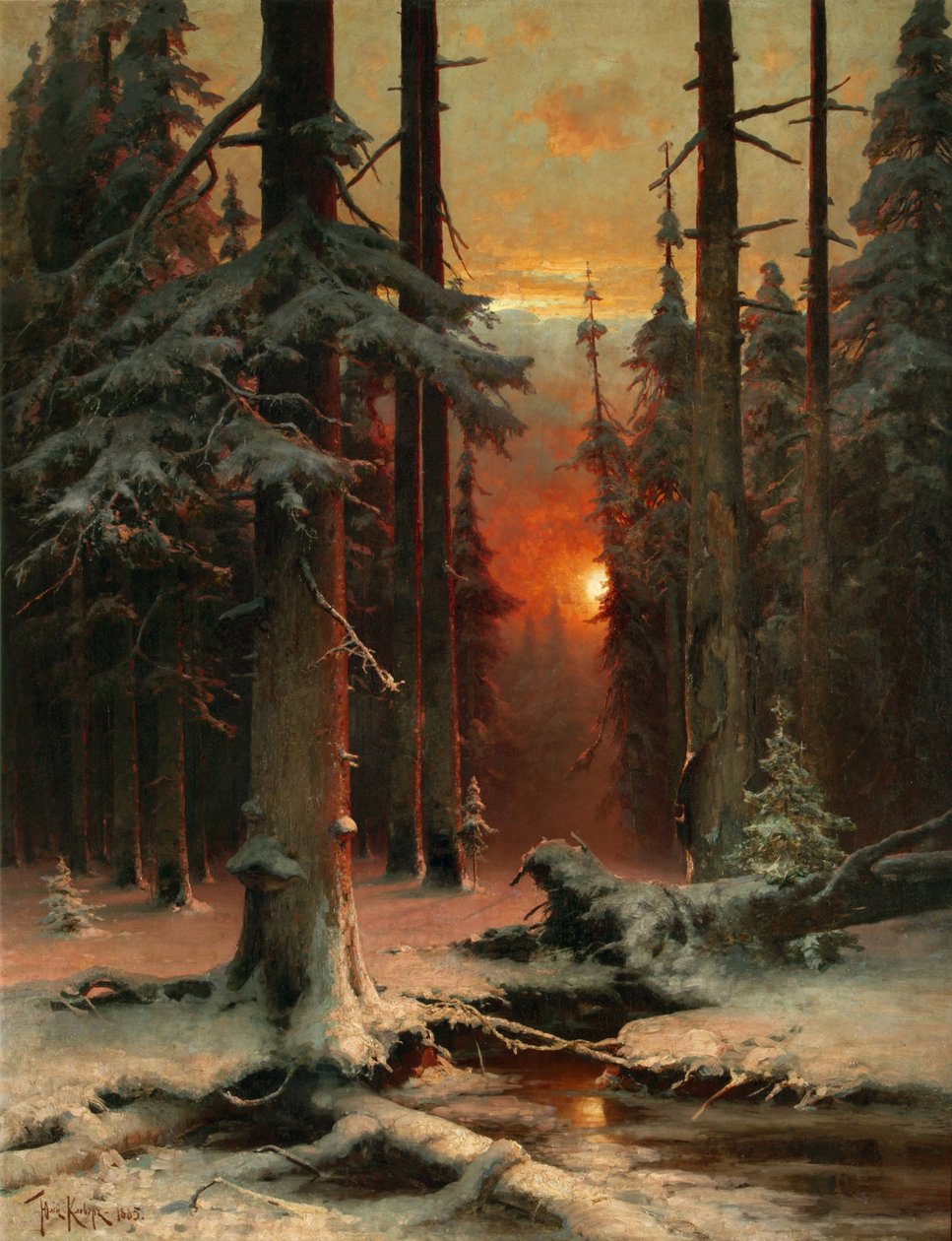 Śnieg w lesie, 1885 autorstwa Juli Julievich Klever