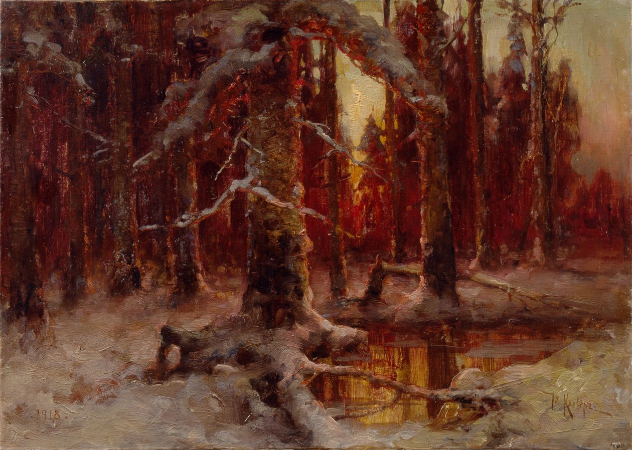 Nadchodzi wieczór, 1918 autorstwa Juli Julievich Klever