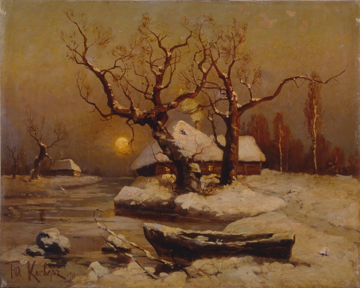 Zimowy wieczór, 1911 autorstwa Juli Julievich Klever