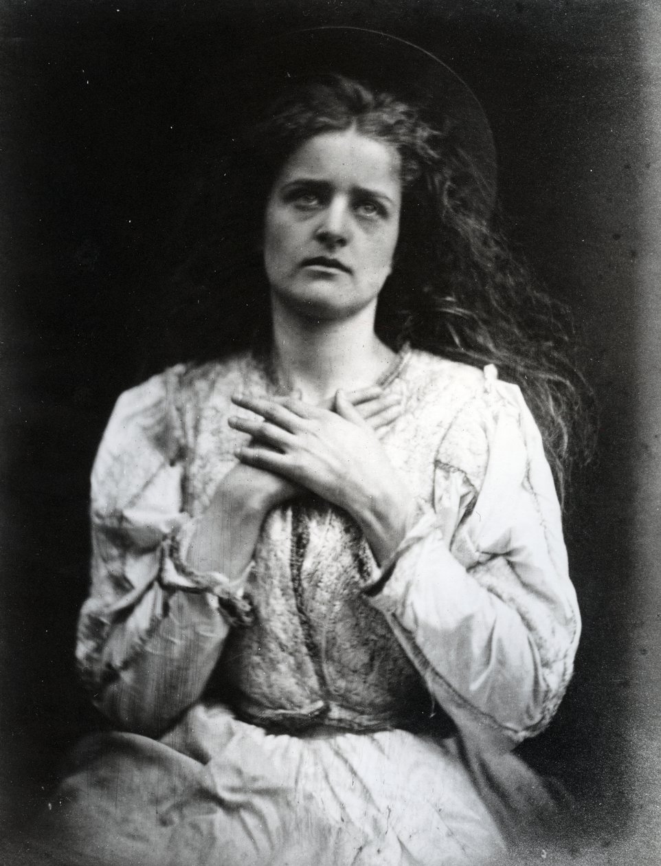 Więc teraz myślę, że mój czas jest blisko, ilustracja do „The May Queen” Alfreda, Lorda Tennysona, 1875 (druk albumowy) autorstwa Julia Margaret Cameron