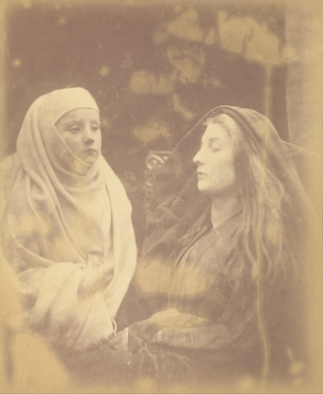 Mały nowicjusz i królowa Ginewra w Świętym Domu w Almesbury autorstwa Julia Margaret Cameron