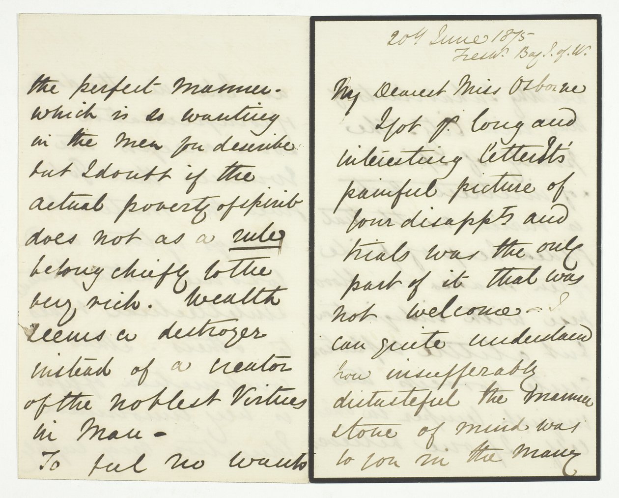 List z autografem autorstwa Julia Margaret Cameron