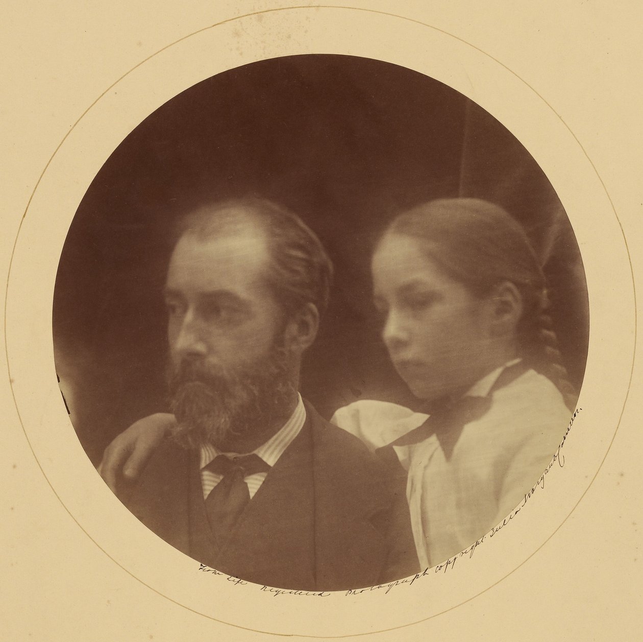 Charles Loyd Norman i jego córka Margaret autorstwa Julia Margaret Cameron