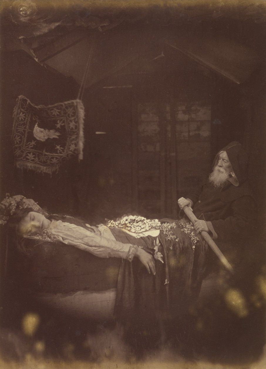 Elaine „i zmarli” – pchani przez niemych – płynęli w górę wraz z nurtem rzeki. autorstwa Julia Margaret Cameron