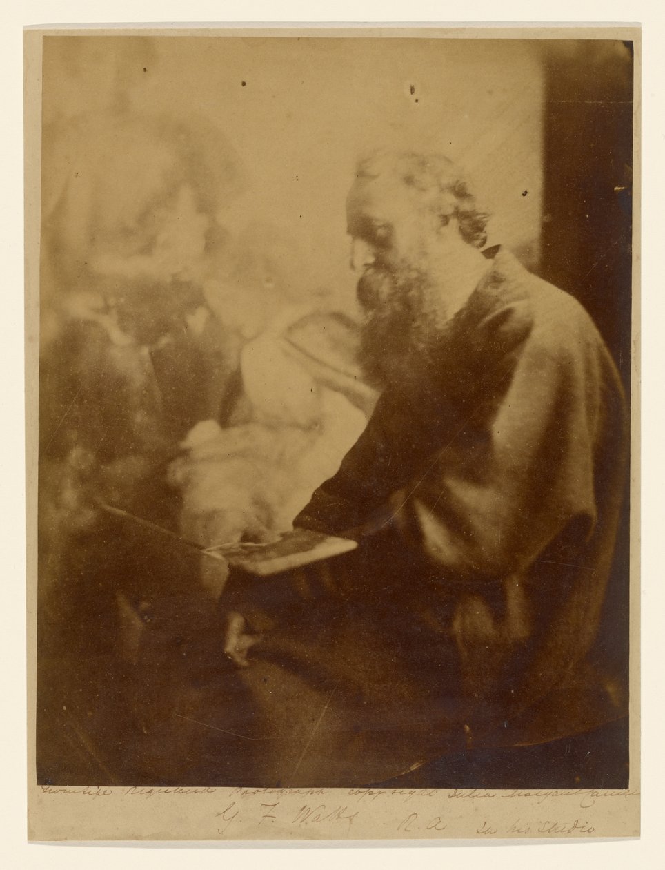 G. F. Watts R. A. w swojej pracowni autorstwa Julia Margaret Cameron